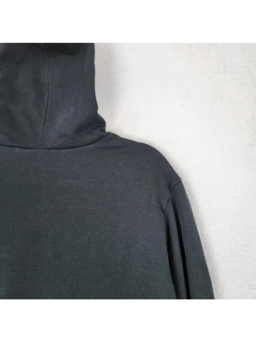 Adidas Sweater Mens Medium Washed Black Trefoil Hoodie Pullover Sweatshirt